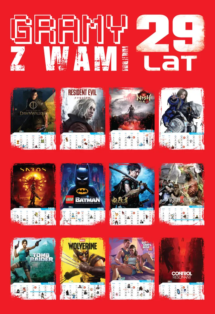 PSX Extreme 340 + kalendarz gracza 2026 - rozkładówka
